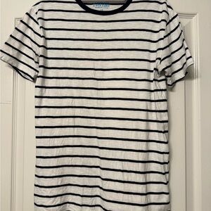 Boy’s Size 16 Crewcuts Navy and White Striped Tee
